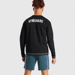 Gymshark Mens RECESS LONG SLEEVE Black XXL